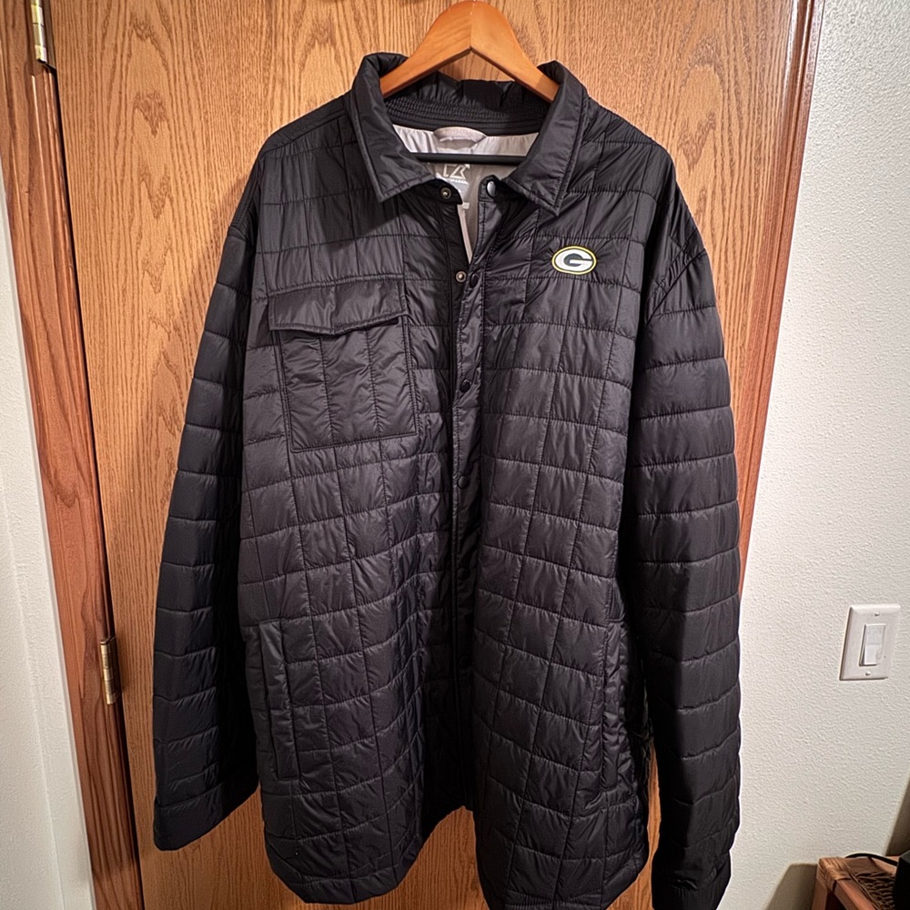 Green Bay Packers Cutter & Buck Men’s 3XT/3TGL Insulated Quilted Shirt Jacket